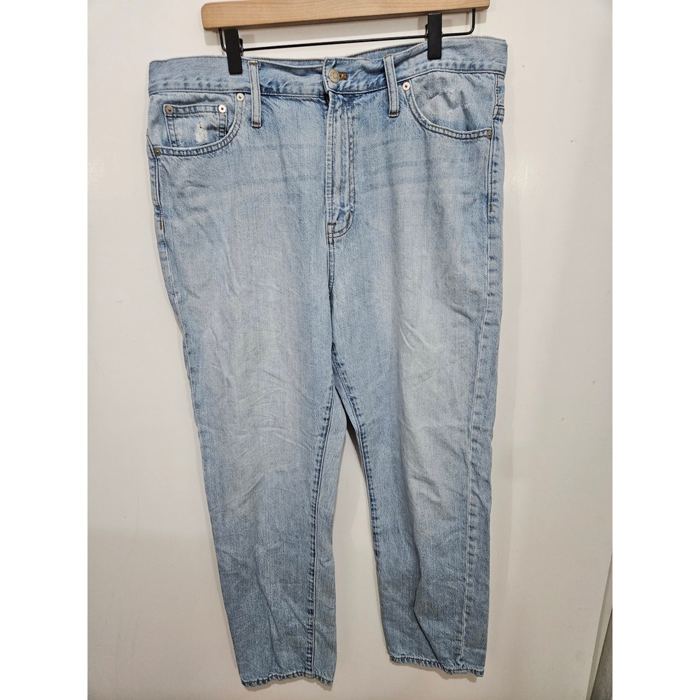 Madewell The Perfect Summer Jean 33 Light Wash High Rise Straight Leg Jeans